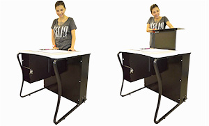 Aratab : table avec écran escamotable